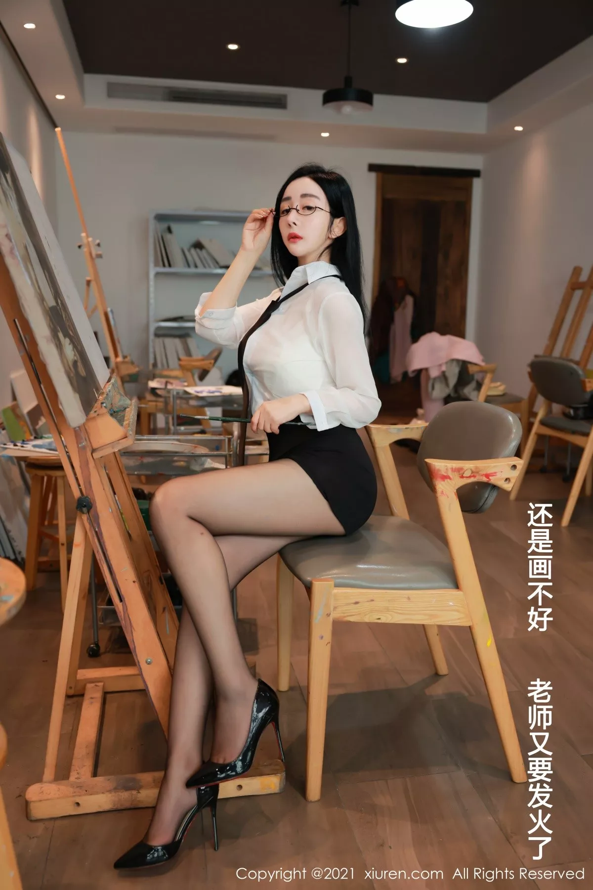 秀人集.com_[XiuRen秀人网]No.3341_女神允爾美术老师剧情主题半脱白衬衣露傲人豪乳撩人诱惑写真60P